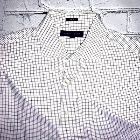 Tommy Graph Check Slim Fit Dress Shirt - Picture 3 of 10